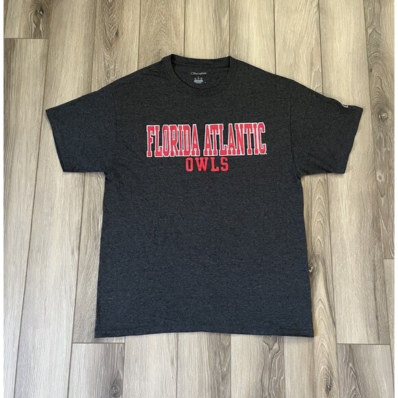 Florida Atlantic Owls FAU NCAA Champion Gray Short Sleeve T-Shirt Mens L - Picture 1 of 9